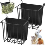 2PCS Rabbit Hay Rack with Heavy-Duty Metal Frame Rabbit Hay Holder for Cage - Guinea Pig Hay Feeder Bunny Hay Feeder,for Rabbits