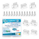 CQRobot JST ZH 1.5 mm Pitch 4-Pin Electronic Computer Connector IC Male Plugs, Female Sockets Housing and T-Shaped Crimp Termina