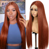 SAPPHIREWIGS Straight Lace Front Wigs Glueless Synthetic Wigs Ombre Platinum Blonde 13 6 Long Straight Wigs For Black Women Pre