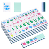 Jongyance American Mahjong Tile Set with160 Acrylic 4 Layer Engraved Mahjong Tiles, Mahjong Tiles Bag and Accessories