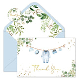 Whaline 50 Pack Fall Thank You Cards Bulk Boxed Autumn Leaves Pumpkin Thank You Note Cards with Kraft Envelopes Stickers Thanksg