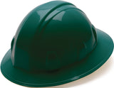 Pyramex Safety SL Series Full Brim Hard Hat,Green