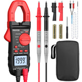 Proster Clamp Meter 2000 Counts TRMS, AC Current Clamp Multimeter with NCV Continuity Resistance Temperature Hz Test AC/DC Volta