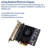 6 Port 2.5 Gigabit Pci-E X4 Ethernet Network Card