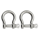 Extreme Max 3006.8297.2 BoatTector Stainless Steel Bow Shackle 1/2, 2Pack