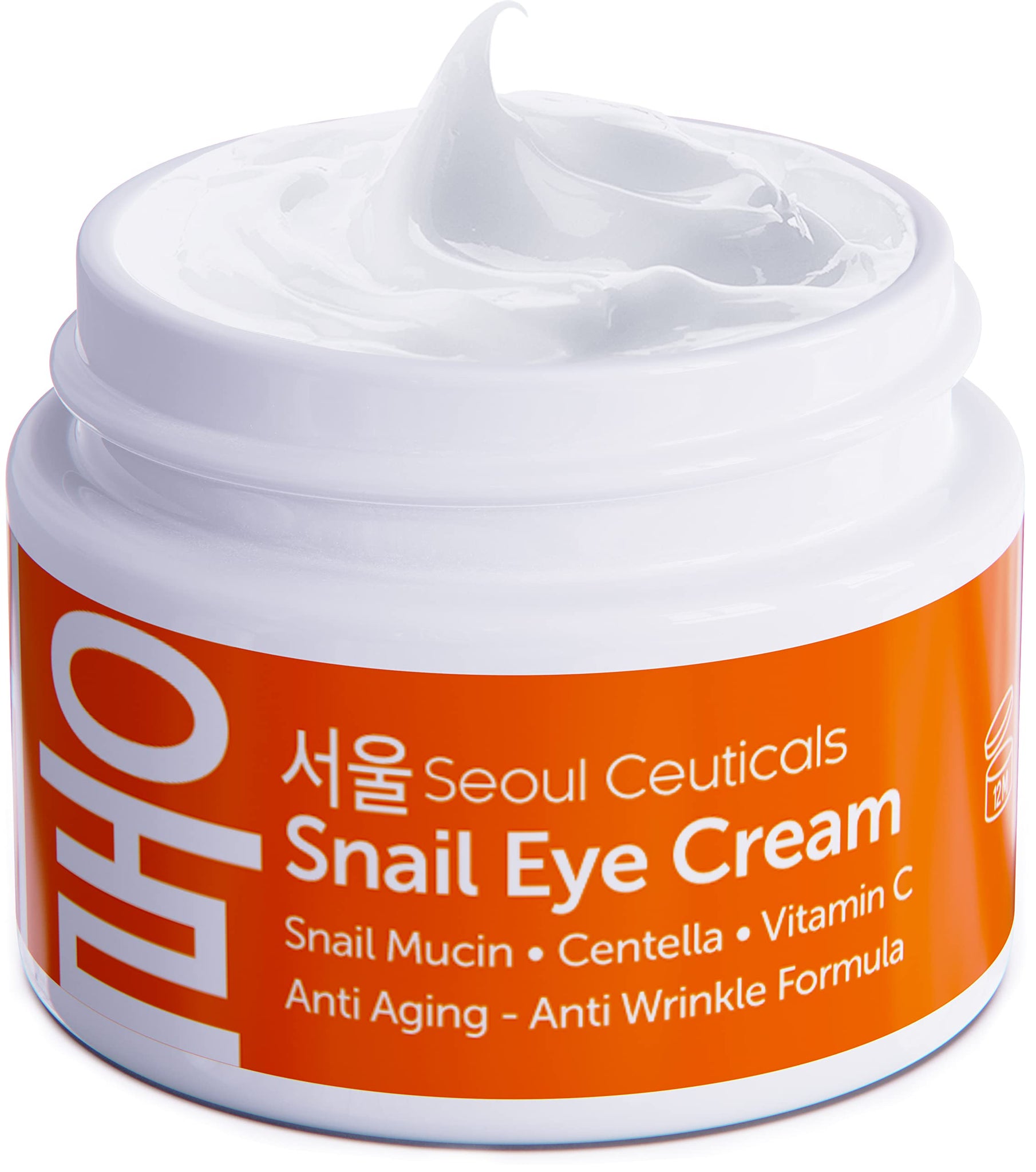 SeoulCeuticals Korean Snail Mucin Eye Cream - 97.5% Snail Filtrate K Beauty Anti Aging Under Eye Anti Wrinkle Eye Treatment Crea