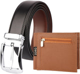 Zoro Reversible Pu Belt And Wallet Combo, Formal Black And Brown Reversible Belt, Gift For Mens, Gents Belt, Mens Wallet ZrCr04