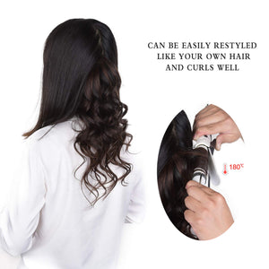 16 Clip in Hair Extensions Remy Human Hair for Women - Silky Straight Human Hair Clip in Extensions 55grams 4pieces #18-613 Co