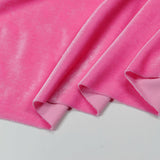 The Wide 60inch Spandex Velvet Fabric with Soft Handfeel for Costume, Apparel, Craft and Sewing by Yard(Pink 1Yard), 1 Yard