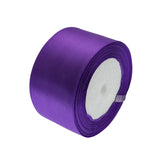 ATRBB 25 Yards 2 inches Wide Satin Ribbon Perfect for Wedding,Handmade Bows and Gift Wrapping (Purple)