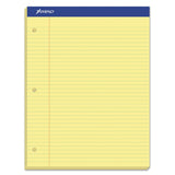 Ampad Evidence Dual Pad, Narrow/Margin Ruled, Size 8.5 x 11.75 Inches, Canary Paper, 100 Sheets Per Pad (20246),