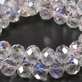 Songxi 4mm Faceted Rondelle Glass Beads for Jewelry Making 400PCS, Crystal Glass Beads DIY Arts and Crafts, for Bracelet Necklac