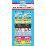 Ashley Productions ASH78016 Happy Birthday Mini Whiteboard Erasers Pack of 16