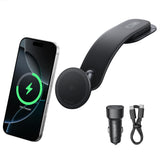 Anker Nano Magnetic Wireless Car Charger, 360 Adjustable Mount Car Charger with Detachable Pad, 15W Qi2 Certified with Alloy Bra