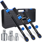 PUIBERS Torque Wrench Set 1/2 3/8 1/4 inch Drive Click, 3Pcs Torque Wrenches 10-170 FT.LB,5-50FT.LB,20-240IN.LB, Inch pound Torq