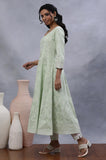 W For Woman W Women Green Festive Floral Print Viscose Kurta, Slim Pant & Dupatta_24Fews10492-123109_S
