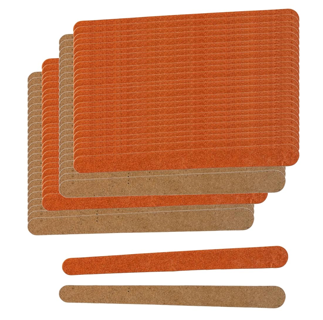 144 Nail File Emery Boards - Dual Sided 180 Grit Nail Buffering Files - Professional Compact Reusable Double Sided Tool for Mani