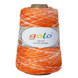 golo Cotton Cone Yarn for Hand Knitting Cotton Yarn for Weaving D72-Orange