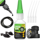 Black Rubber Glue, 20g Heavy Duty Rubber Adhesive for Tire, Tube, Shoes, Plastic, Metal & DIY Projects - Quick-Dry, Waterproof, 
