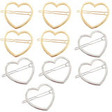 10 Pcs Hollow Smooth Love Heart Hair Pins Clip - Fashion Cute All-Match Hairpin Side Clamp Liu Hai Horse Tail Clip for Women Lad
