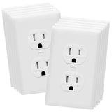 Enerlites 61580TRWWP10PCS, Duplex Receptacle Outlets and Wall Plates Bundle, TamperResistant Electrical Receptacle, 15A 125V