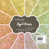Craftangles Scrapbook & Craft Paper Pack Aged Roses (12 By 12 Patterned Paper)