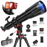 Telescope,Telescope for Adults High Powered, 90mm Aperture 900mm Professional Refractor Telescopes for Kids & Beginners, Magnifi