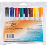 Integra DryErase Marker, Chisel Tip, 8/ST, Assorted (ITA33311)