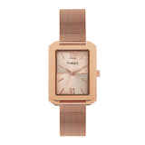Timex Analog Watch For Women With Rose Gold Dial & Rose Gold Stainless Steel Bracelet Band - Water Resistant Women'S Wrist Watch