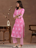 Libas Women'S Pure Cotton Kurta Set (278330R Pink M
