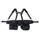 Dead On Tools DOFR One Size Fits All 2Bag Carpenters and Framers Construction Rig with Suspenders and 24 Pockets in Grey and