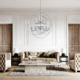 Living District Cordelia 24-Light Transitional Metal Pendant In Chrome