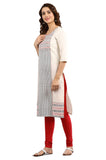Aurelia Women'S Cotton Blend Regular Kurta (22Fea10962-500721_Natural_M)