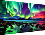 igoodom Large Diamond Painting, Aurora Large Diamond Art Kits for Adults, Full Drill Round Northern Lights Big Diamond Painting,