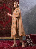Gosriki Women'S Cotton Blend Printed Straight Kurta And Pant With Dupatta (Kaleping-Cream-Gs_M_Cream_Medium),Cream,,B0D6KW2PM7