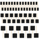 72 Pcs Foam Paint Brushes, Wood Handle Sponge Brushes for Staining, Varnishes, and DIY Craft Projects (1, 2 and 3)