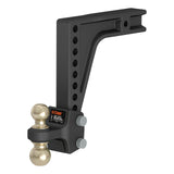 CURT 45939 HD Deep-Drop Adjustable Trailer Hitch Ball Mount with Dual Ball, 2-1/2 Shank, Up to 20,000 lbs