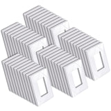 BESTTEN 50 Pack 1 Gang Screwless Decorator Wall Plate, USWP6 Gloss Snow White, Decorative Outlet Cover, Decor Light Switch Face 
