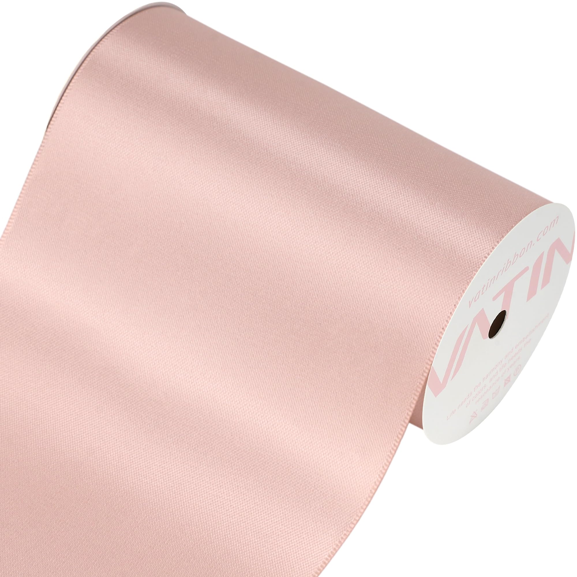 VATIN Double Face Antique Mauve Satin Ribbon 4 Continuous 5 Yards,Antique Mauve Polyester Fabric Ribbon use for Bows Bouquet, Gi