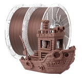 Chitu Systems Conjure Wood PLA Filament 1.75mm, Using Reusable Spool Compatible with Bambu Lab Refill Filament, Walnut Wood 2KG 