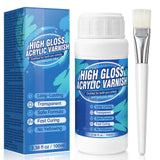 Gloss Varnish for Acrylic Painting, Acrylic Varnish, Non-Yellowing, Anti-Crazing, Non-Toxic, Clear Acrylic Sealer, Superior Prot