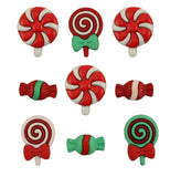 Buttons Galore Christmas Candy, 0.5 x 2 x 2 cm, MultiColour