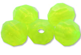Faceted Acrylic Plastic Beads 200 Pack - Made in USA (Hazy Chartreuse, 4mm)
