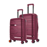 Nasher Miles Paris HardSided Polypropylene Luggage Set Of 2 | 55Cm & 65Cm | 8 Wheels Double Spinner Small & Medium Trolley Bag 