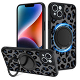 Fiyart Designed for iPhone 14 Plus Case Ring Holder Kickstand Magnetic Bumper Compatible with MagSafe Camera Lens Protection for