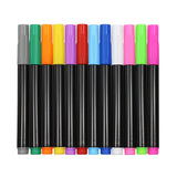 Unicelucky 12-Color Markers for LED Note Board with Colors, Compatible with Reusable Doodle Book, Light-Up Acrylic Message Board