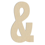 HILAZA 17 Inch Large Wooden Symbol &, 1/4 in Thick Big Wood Letter for Wall Decor Crafts
