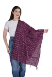 Amazon Brand Nora Nico Womens Cotton Printed Trendy Tassel Scarf, All Season Stoles/Hijab For Ladies