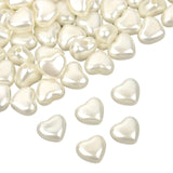 SNOWY SHOP 20 Pack 3D White Heart Bead Pendant Charms Plastic Charms for Bracelets, Earrings, DIY Jewelry Making & Crafts (Bul