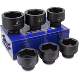 Stark 1 Drive Jumbo Shallow Impact Socket Set SAE Sockets 6piece (31/4 4) CrMo Steel with Case
